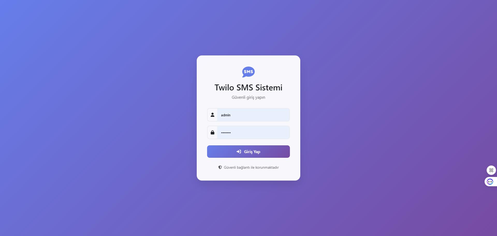 Sms Web Programı